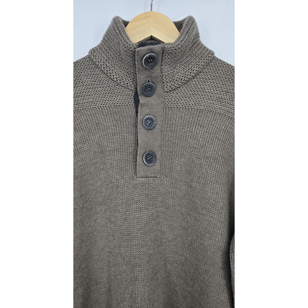 Codice Sweater Mens L/XL Taupe Merino Wool Elbow Patch Made In Italy Italian 52 - Picture 5 of 11